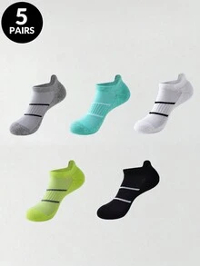 1/3/5/7双女士运动短袜纯色抗菌除臭高弹力透气船袜夏季跑步瑜伽健身轻便船袜短袜