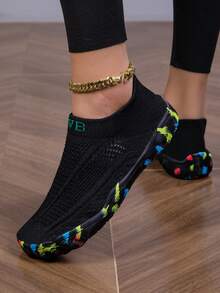 ZVB Couples' Water Shoes For Barefoot Enthusiasts - Soft-Soled Women's Beach Shoes For Swimming, Diving, Outdoor Quick-Drying Summer Sandals, Fishing Water Shoes, Anti-Slip & Breathable - 黑色 - 查看 5