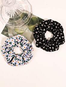 6件/2件女士多功能缎面雏菊发圈 - 彩色 - 查看 13