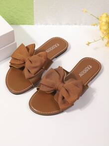 Bailarinas con lazo, flor y suela antideslizante para mujer, de estilo casual y sencillo, adecuadas para primavera/verano, versátiles para usar en casa, exterior, viajes, escuela, playa, romano
