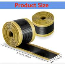 1 对黑黄色 TPU 防刺穿自行车内胎衬管，40 毫米 * 1.0 毫米 * 2300 毫米，适用于山地自行车