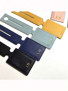 [Customized]Personalized PU Luggage Tag Custom Integrated Boarding Pass Listing Suitcase Anti-Lost Identification Label Bag Pendant - Multicolor - View 2