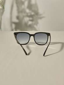优雅方形塑料时尚太阳镜，单只装，沙滩太阳镜，女士沙滩配饰，太阳镜，太阳镜，遮光镜，圣诞节冬季圣诞礼物 - 黑色 - 查看 3