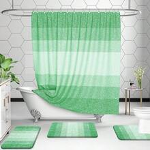 New OLANLY Bathroom Rug Set 2 Piece, Soft Absorbent Microfiber Bath Mats And U-Shaped Contour Toilet Rug, Non-Slip, Machine Wash Dry, Plush Shaggy Bath Mats For Bathroom (30"X20"+24"X20", Green) - Green 30" x 20" + U Shape 24" x 20" - View 7