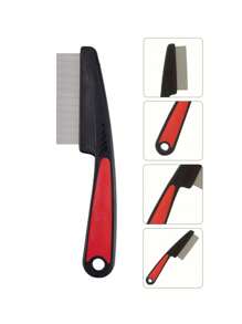 Juego de 3 peines finos de acero inoxidable para cabello grueso - Mango de ABS duradero, diseño ergonómico para un retiro suave de piojos y caspa, para adultos con cabello denso, herramienta para el cuidado del cabelludo, apariencia moderna y elegante, agarre cómodo