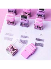 Sanrio Sanrio Children Stationery Erasers, Kuromi Print Roller Erasers, Student Replacement Erasers, Cute Creative Erasers, School Supplies,Back To School