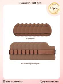 4pcs Makeup Sponge Set, Including Foundation Sponge, Air Cushion Puff, Mini Makeup Sponge. Suitable For Powder, BB Cream, Foundation, Blush, Sunscreen, Etc.