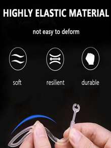 4 à 6 pièces Ensemble anti-dérapant pour crochets d'oreille ajustables en silicone, design ergonomique avec ailettes. Accessoires pour écouteurs de sport