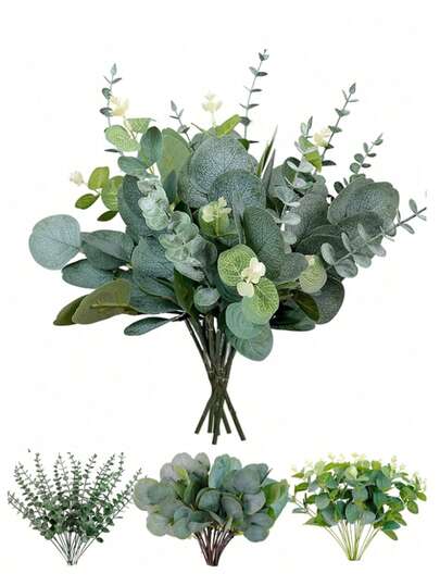 3/15/30 piezas Ramos de flores artificiales de rosas, eucalipto, peonía, crisantemo bulboso para regalo del Día de San Valentín, decoraciones para fiestas de cumpleaños, cestos de flores para bodas, decoración del hogar para comedores, dormitorios, alféizares, jarrones, decoraciones de Año Nuevo, jardines al aire libre y principio de temporada escolar