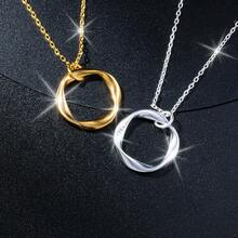 1pc Fashionable Multilayer Stacked Circle Pendant 925 Sterling Silver Necklace, Personalized Hiphop Necklace For Daily, Party, Holiday Gift