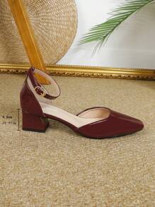 Nouveaux sandales de mode d'été pour femmes, chaussures à talons hauts rouges bordeaux, chaussures femme à talons épais confortables, mules avec nœud décoratif à talon moyen, chaussures d'été transparentes, sandales plateforme Babies à bout fermé