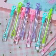 20pcs Small Size Colorful Bubble Wand, Transparent Bubble Blower For Birthday Party, Friends Gathering (Random Color & Design)