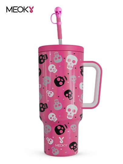 40oz Tumbler With Handle And Straw, Vacuum Insulated Water Bottle, Insulated Cup, Tumbler With Lid And Straw, Insulated Stainless Steel Travel Mug, 100% Leak-Proof, Keeps Cold For 34 Hours Or Hot For 10 Hours,Portable Suitable For Outdoor Camping, Hiking, Driving, And Car Travel