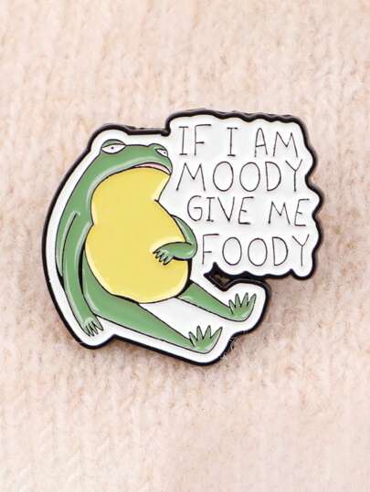 1PC Funny Frogs Quotes Enamel Pins Cute Cartoon Animals Brooch Lapel Pin Badge On Backpack Clothing Accessories Fashion Jewelry Gift