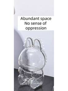 1pc Compatible With Labubu Transparent Protective Case Stand For Labubu Gen 2 Sit&Play, Party Protective Cover, Dust-Proof, Backpack Hanging Accessory, Holiday/Birthday Gift - Clear - View 7