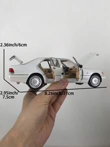 ESCBBXX 1pc Zinc Alloy Die-Cast Car Model, 8.26"L X 2.95"W X 2.36"H, Realistic Appearance With Detailed Interior, Openable Doors & Hood, Rolling Wheels, Sound & Lights, Suitable As Children/Boys' Birthday, Holiday Gift, Toy Collectible,Back To School