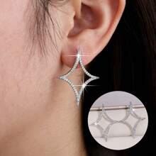 1 Set Small-Brand Minimalist Design Jewelry Set - Necklace & Earrings, Suitable For Everyday Commuting Wear