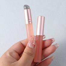 فرشاة شفاه سيليكون صغيرة بغطاء رأس دائري سيليكون فاتح للشفاه بغطاء، فرشاة شفاه أدوات تجميل قابلة للسفر