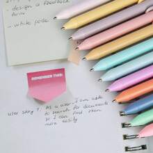 12-Pcs Ballpoint Pens, Comfortable Writing, Pastel Retractable Pretty Journaling, Black Ink Medium Point 1.0 Mm Gift, Cute Office Supplies For Women
