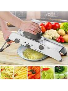 Professional Mandoline - Versatile Slicer With Adjustable Straight, Waffle, And Julienne Blades, Extra-Wide Stainless Steel Deck, Hand Guard, Non-Skid Feet, And Space-Saving Design - 1 Sentence - View 2