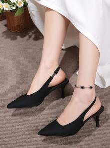 Senior Feeling Old Money Style Thin High-Heel Closed Toe Sandals For Women Spring/Summer French Style Pointed High Heel Backless Shoes Popular Online