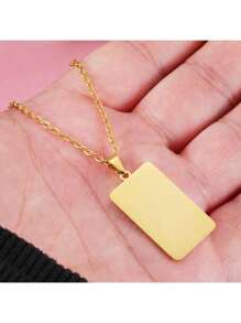 1pc Handwritten Necklaces, Multi-Letter Custom Necklaces Custom Signature Necklaces Engraved With Your Own Handwriting - Memorial Necklaces - Handwritten Message Jewelry,Gold,Stylish,Colorful,Vintage,Simple,Unisex,Casual,Cuties,Custom,Personalized,Unique,Ideal Gifts For Him,Ideal Gifts For Her,Her,Boyfriend,Girlfriend,Dad,Mom,Family,Friends,For Anniversaries,For Birthdays,For Graduation,For Prom,For Party,Gold Jewelry