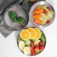 Stainless Steel Plates Set Of 2 Metal Dishes Dinner Tray 5.5 Inch For Snack,Nut, Candy,Camping Plate, Shatterproof Dishwasher Safe - 9 Inch - View 6
