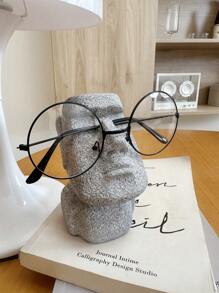 1 pieza Soporte creativo para gafas con estatua humana de piedra, soporte decorativo para gafas, decoración de oficina, regalo, exhibidor de gafas de escritorio