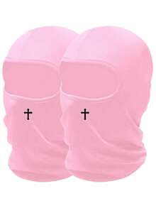 1/2 件男女通用拉法帽滑雪面罩，防风面罩，适合骑行、滑雪、户外活动、日常使用 - 彩色 - 查看 12