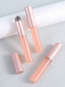 فرشاة شفاه سيليكون صغيرة بغطاء رأس دائري سيليكون فاتح للشفاه بغطاء، فرشاة شفاه أدوات تجميل قابلة للسفر