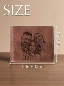 1pc Customized Photo PU Leather Wallet, Mother's Day Gift, Customizable Engraving, Personalized Women's Wallet, Customized Faux Leather Wallet, Personalized Mother's Day Gift, Engraved Leather Wallet, Coin Purse, Mom's Wallet, Anniversary Gift, Mother's Day Gift, Mom's Birthday Gift, Wedding Gift, Gift For Girlfriend/Her/Wife