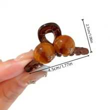 2 Stück leuchtend bernsteinfarbene süße Kirsche Design Haarclips, Seitenpony Haarklammer, Damen Haarschmuck Sommer Haargreifer