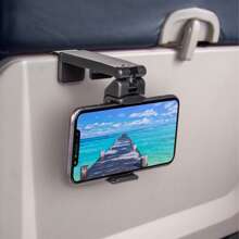 1pc Versatile Airplane Shaped Phone Holder, Capable Of 360-Degree Rotation, Hands-Free, Pocket-Sized Essential Airplane Travel Accessory, Pink & Black Compatible With IPhone, Android Phone, Gift For Birthday, Family, Friends Car Accessories, Car Phone Holder