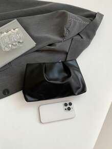 Fashion Solid Color Clutch Bag, Pleated Cloud Bag, Casual Envelope Bag, Cosmetic Bag, Travel Accessory Bag, Liner Bag, Toiletry Bag, Storage Pouch