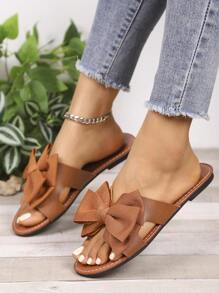 Bailarinas con lazo, flor y suela antideslizante para mujer, de estilo casual y sencillo, adecuadas para primavera/verano, versátiles para usar en casa, exterior, viajes, escuela, playa, romano