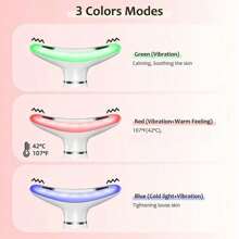 STUKUNI Gesichts- und Hals-Hautpflegegerät mit 3 Modi, ein tragbares Schönheitsinstrument für Gesichts- und Halsmassage für Zuhause, ein perfektes Geschenk für die Hautpflege von Frauen.