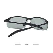 1 Piece Smart Photochromic Polarized Sports Sunglasses Suitable For Driving, Cycling, Skiing, Golf, Running, Cycling And Fishing - 黑色 - 查看 2