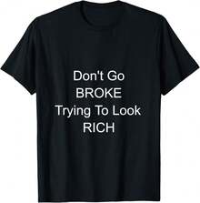 Camiseta "No te arruines tratando de parecer rico" - Negro - Ver 1