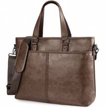 NEWHEY 男士商务手提包，防水双向大容量工作通勤包，求职和商务旅行的理想选择