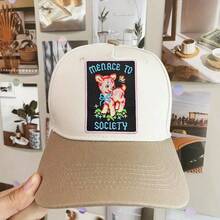 Cute Vintage Deer Threat Society Patch - Anarchist, Subversive Hardcore Punk Patch, Iron On Patch, Punk Accessories, Jacket Patch, Punk Patch, Iron On/Sew On, Decorative Fabric Patch For Backpacks, Hats, Jackets - Multicolor - View 8