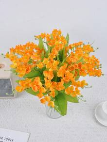 1PC/4PCS/8PCS 14.96Inch Artificial Linghua Fake Plastic Plant UV Protection Suitable For Bedroom Dining Table Office Vase Decoration 5 Colors