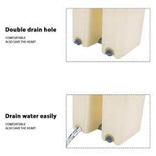 Mop And Bucket Set Cleaning System Flat Mop Set Microfibre Mop Set With 6 Washable Replacement Pads Suitable For Tiles Floors - Beige - View 10