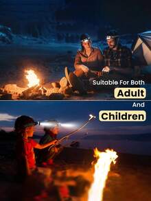 HIKEGUYS 头灯可充电数字显示，成人超轻头灯，8+1 种模式传感器 LED 头灯一键关闭，户外跑步徒步露营头灯，露营配件