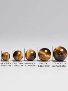 1pc 4/6/8/10mm Natural Tiger Eye Round Beads, Suitable Gift For Parents, DIY Material