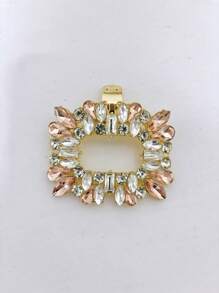 1pc Classic Multi-Style Crystal Shoe Clips, Rhinestone Metal Detachable Shoe Buckle Accessories For Wedding & High Heels