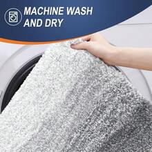 New OLANLY Bathroom Rug Set 2 Piece, Soft Absorbent Microfiber Bath Rug Set, Non-Slip, Machine Wash Dry, Plush Shaggy Bath Mats For Bathroom (30"X20"+24"X16",  Grey) - 灰色 30 英寸 x 20 英寸 + 24 英寸 x 16 英寸 - 查看 6