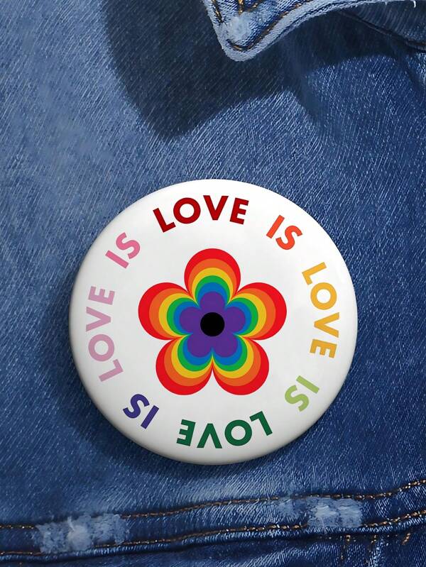 1pc Rainbow Heartbeat Pride Badge, LGBTQ+ Pride Month Commemorative Pin, Love Has No Labels, Wear My True Self, Let Every Love Be Proud, Couples Badge, Backpack Clothes Accessories, Limited Edition Pride Month Pin For Collection School