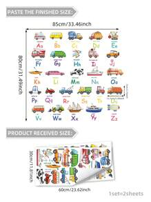 1 pieza Pegatina de pared con diseño de letras y tren, Adhesivo de pared PVC moderno para decoración del hogar, Pegatinas, Adhesivo de pared, Vinilo adhesivo para decoraciones del hogar, Artículos de decoración primaveral para refrescar tu hogar, Pegatinas decorativas Decoración escolar Sorpresa escolar Decoración de dormitorio Vuelta al cole