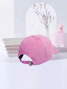 1 chiếc Mũ lưỡi trai bóng chày thêu hình cây cọ phong cách Y2K dành cho cả nam và nữ, màu hồng, chống nắng khi chơi thể thao ngoài trời, thích hợp cho việc đi lại hàng ngày - Hồng - Xem 2