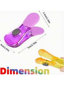 12pcs Food Potato Chip Snack Bag Sealing Clip, Color Refrigerator Magnet Clip, Magnetic Refrigerator Sticker Food Sealing And Preservation Clip, Creative Food Preservation Moisture-Proof Snack Sealing Clip For Home Kitchen, Air Sealing Clip For Home Kitchen Storage, Mini Home Kit - Multicolor - View 6